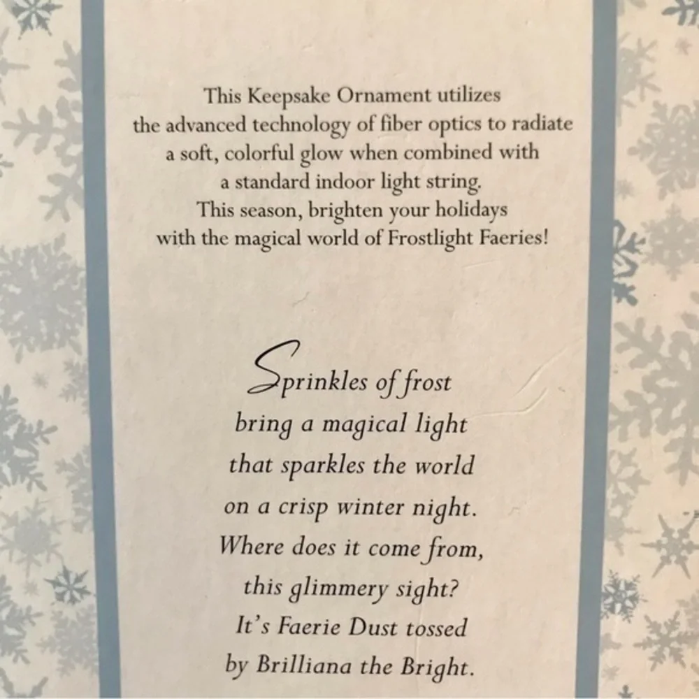 Faerie Brilliana Frostlight Faeries Collection